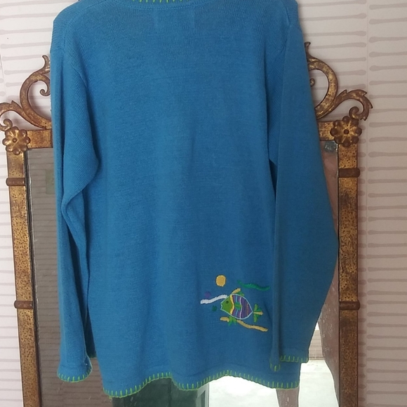 Quacker Factory Hand Detailed Cardigan Vintage FREE w/any Sweater Purchase - Picture 6 of 16